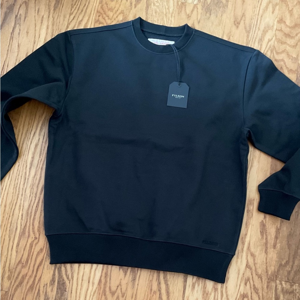 NWT heavy Folson prospector sweatshirt size M black w embroidered logo